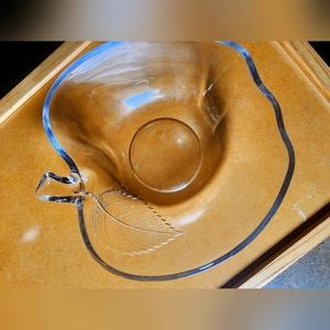 Vintage Glass Apple Bowl